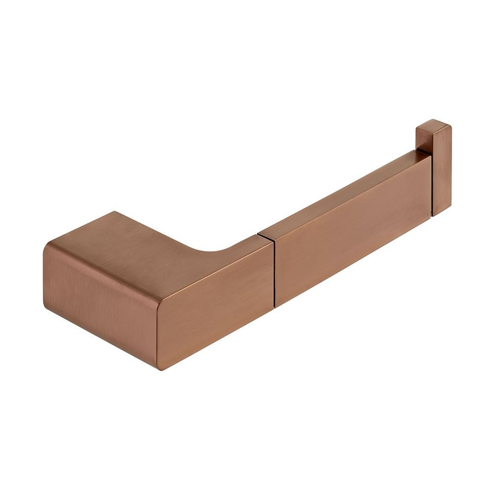 Cutout image of Vado Individual Brushed Bronze Square Toilet Roll Holder